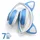 Avizar Bluetooth Kinderkopfhörer Katzenohren Weiß/Blau