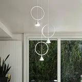 fabas luce gmbh Sirio 3-flg. LED 24 W 60 cm rund Metall/Weiß