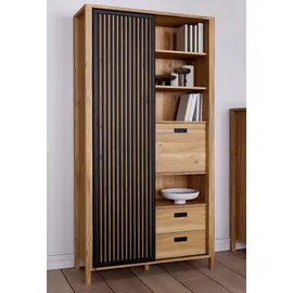 Forte Highboard 103,4 x 200,3 x 40,2 cm Schwarz