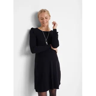 bonprix Umstandskleid BONPRIX "Umstandskleid aus weichem Strick", Damen, Gr. 48/50 (XL), N-Gr, schwarz, Obermaterial: 70% Baumwolle, 30% Polyamid, Kleider, für Schwangerschaft, aus weichem Strickmaterial, bequeme Passform