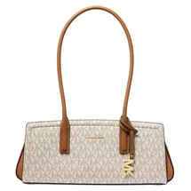 Michael Kors Laila Small Schultertasche Kunstleder Brown/White