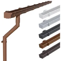 Inefa Dachrinnen Set Gartenhaus, NW68 / 68mm Kastenrinne Braun