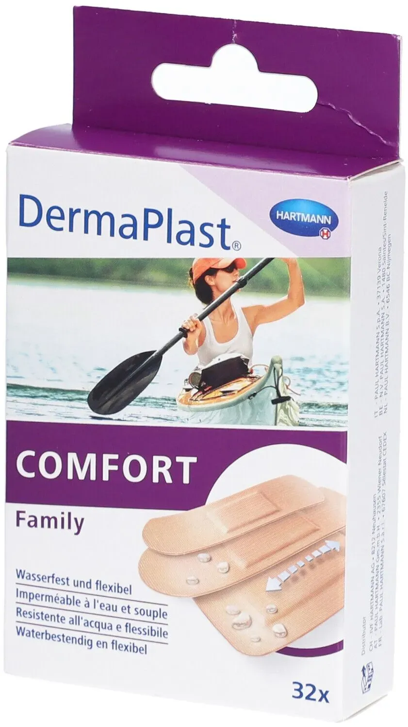 Hartmann Dermaplast® Comfort Familienstreifen Sortiment an Pflastern