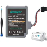 Uwayor Ersatzakku Akku Pack Ersatz für Wii U Gamepad Controller 3.7V 2000mAh WUP-012 Batterie