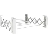 Leifheit Wandtrockner Teleclip 74 Extendable, 4,2m Trockenleine, ausziehbarer Wandtrockner, platzsparender Trockner, kompakt und robust, Wäschetrockner für die Wand, Wäschreck mit Wandmontage, Blau