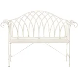 Beliani Gartenbank Weiss 45x130x94