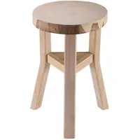 CARO-Möbel Sitzhocker Zahora geölt, Blumenhocker aus Paulownia Holz, Mode,
