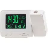 Infactory Funk-Wetterstation mit Projektions-Wecker, Außensensor und USB, weiß