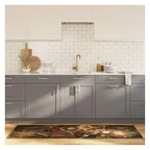 vidaXL Küchenteppich Mehrfarbig 60x180 cm Waschbar Rutschfest