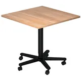 HAMMERBACHER VST88 Stehtisch höhenverstellbar nussbaum 80,0 x 80,0 x 72,0 - 114,0 cm