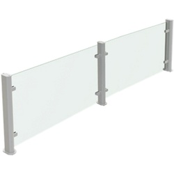 Glasschutz einbau 3 halterungen 2 gläser - 2760x30x420 mm - 12522660 Eurast