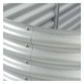 vidaXL Garten-Hochbeet verzinkter Stahl 240 x 80 x 44 cm Silber
