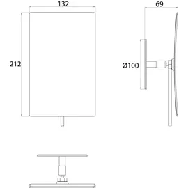 EMCO Pure Kosmetikspiegel, Vergrößerung 3-fach, 109400130