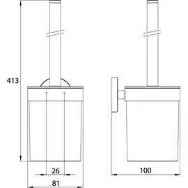 EMCO WC-Bürstengarnitur Round Weiß (431513900)