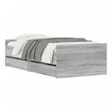 vidaXL Bettgestell 90 x 190 cm Grau