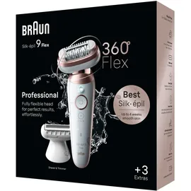 Braun Silk-épil 9 Flex 9-030 3D SensoSmart Wet&Dry Epelierer weiß/ rosegold
