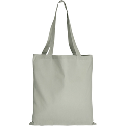 10er Pack Baumwolltasche - 28 Farben | mit Zwei Langen Henkeln | 38x42cm, grau, 100 Stück