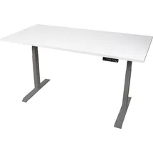 STIER OFFICE Schreibtisch TSR 120x80cm Weiß / Silber
