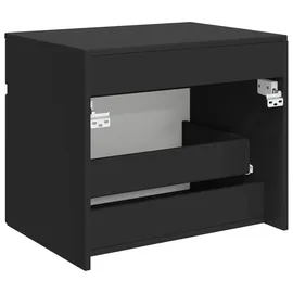 vidaXL Badezimmerschrank Schwarz 59 x 44,5 x 50 cm