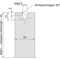 Hautau Hautau, Gabelmitnehmer für Verriegelungsantrieb SM2, X=8,3 mm, Achsmaß