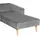 Beliani Ecksofa Grau Linksseitig Schlaffunktion Modern Wohnzimmer - Grau/Hellbraun