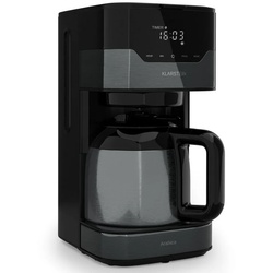 Klarstein Filterkaffeemaschine Arabica, 1.2l Kaffeekanne, mit thermoskanne Touch LCD Timer 12 Tassen 1,2L schwarz