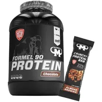 Mammut Nutrition Formel 90 Proteinpulver Schokolade 3 kg, 4-Komponenten Protein: Sojaisolat, Whey, Milch, Ei-Protein mit Vitamin B6, gezielte Proteinversorgung, inkl. Protein Riegel Brownie