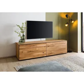 Massivmoebel24 Starnberg Lowboard 200x53x55 cm Natur Geölt Beige Massivholz
