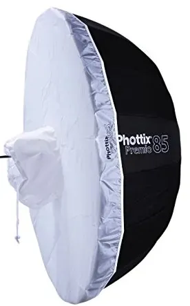 PHOTTIX Premio Reflexschirm 85cm mit Diffusor