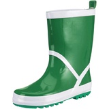 Playshoes Kinder Gummistiefel aus Naturkautschuk, trendige Unisex Regenstiefel mit Reflektoren, Grün, 30/31 EU