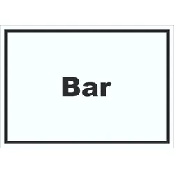 Bar Schild mit Text Pub Kneipe waagerecht A5 (148x210mm)