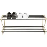 Kare Walk Small 84 x 31 x 34 cm Schwarz/Gold / Schwarz