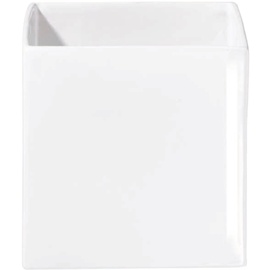 Asa Selection ASA Quadro Übertopf, Keramik, weiß, 18x18x18 cm