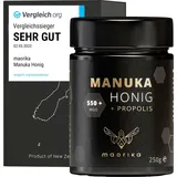maorika - Manuka Honig 550 MGO mit Propolis 250g im Glas (lichtundurchlässig) - labor,  aus Neuseeland
