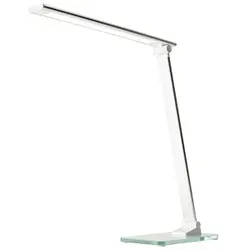 unilux POPY LED-Schreibtischlampe weiß/metallgrau 6 W