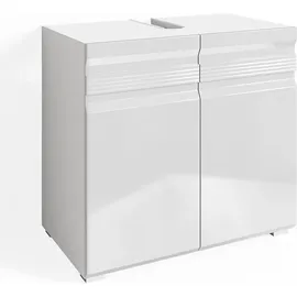 Vicco Waschbeckenunterschrank FREDDY Weiß hochglanz 60 x 56 cm,