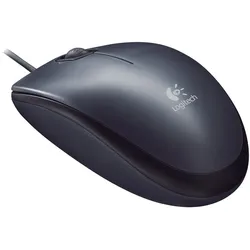 Logitech M90, kabelgebunden, optische USB-Maus mit 2 Tasten und Scrollrad, grau