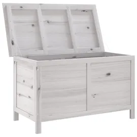 furnicato Gartentruhe 99 x 49,5 x 58,5 cm Weiß