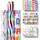 luxuskollektion Geschenkpapier Set Regenbogen Glitzernde Rollen 3 Design