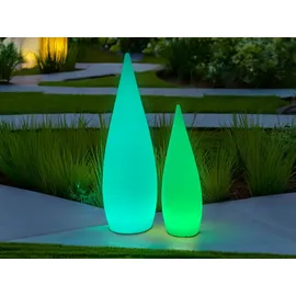 meine wunschleuchte 2er Set Akku Stehlampen ohne Kabel Bodenlampen für Innen & Außen in 2 Größen