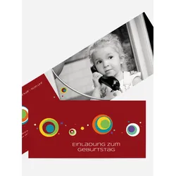 Einladungskarten Kindergeburtstag selbst gestalten mit Spruch und Fotos im Onlinedesigner bei Meine-Kartenmanufaktur.de