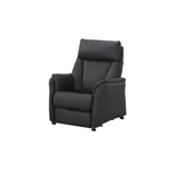 Hukla Relaxsessel Pascal Leder 83 x 105 x 90 cm Schwarz drehbar