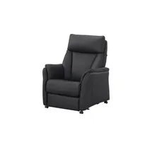 Hukla Relaxsessel Pascal Leder 83 x 105 x 90 cm Schwarz drehbar
