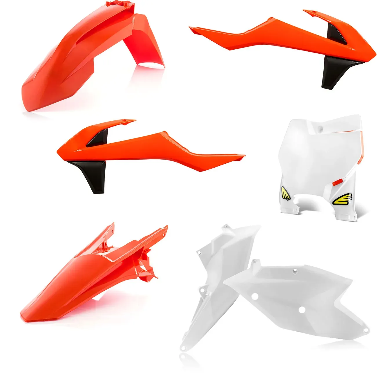 CYC 5 PLAS KIT HON CRF450RX 17 - Orange/Blanc (Réplique 18)