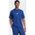 adidas Essentials 3-Streifen Single Jersey Kurzarm-T-Shirt Dark Blue / White XS