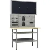 vidaXL, Werkbank + Arbeitsbock, Mario (120 cm, 120 cm)