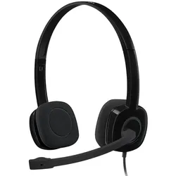 Logitech Stereo Headset H151, kabelgebunden, 3,5mm Klinke, In-line Remote Control, Schwarz