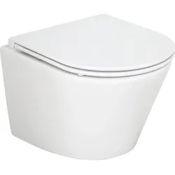 Wand-Tiefspül-WC Amur Compact Spülrandlos (Ausführung: Wand-Tiefspül-WC Amur Compact 360x360x475 mm Spülrandlos Keramik weiß)