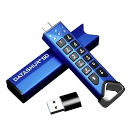 Istorage IS-FL-DSD-256-SP Externer Speicherkartenleser Blau IS-FL-DSD-256-SP USB-C® 3.2
