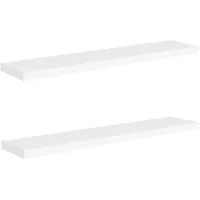 vidaXL Wandregal 120 x 23,5 x 3,8 cm Weiß